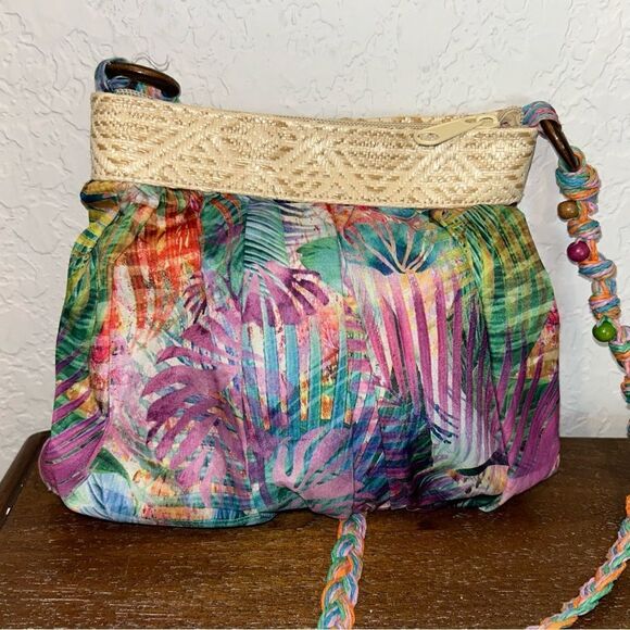 Cappelli Straworld Tropical Print Crossbody Shoulder Purse Bag - Picture 9 of 9
